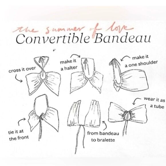 🔴2 for 40🔴Free People Intimately bandeau convertible floral orange purple S. - Picture 13 of 15